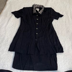 Black dress with buttons